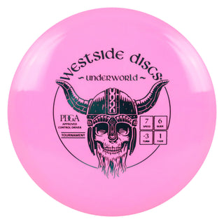 Westside Disc Golf Tournament Underworld Fairway Driver 7/6/-3-/1 Pink/Turquoise 173 grams