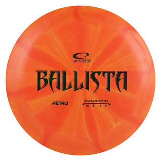 Latitude 64 Disc Golf Distance Driver Retro Burst Ballista 14/5/-1/3 Orange/Green 173 grams