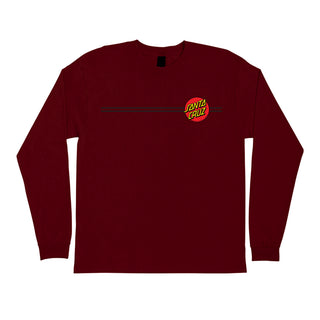 Santa Cruz Skateboards Longsleeve Shirt Classic Dot Burgundy