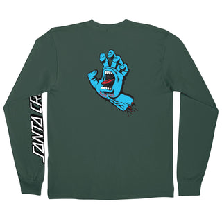 Santa Cruz Skateboard Longsleeve Screaming Hand Dark Green
