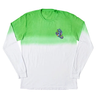 Santa Cruz Longsleeve Strange Hand Green/White Dip Dye