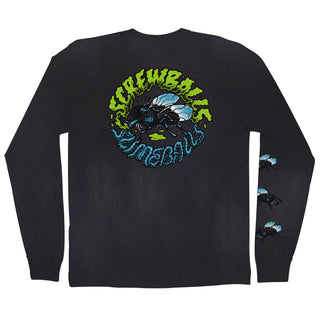 Slime Balls Skateboards Longsleeve Shirt Screwball Baked Black