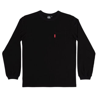 Santa Cruz Skateboards Longsleeve Shirt Screaming Hand Pocket Black