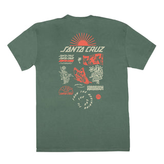 Santa Cruz Skateboards Shirt Rise and Shiine Military Green Tri