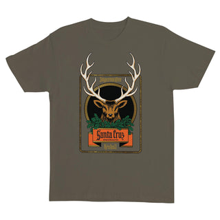 Santa Cruz Skateboards Shirt Kendall Deer Front Olive