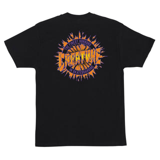 Creature Skateboard T-Shirts Finest Shatter Black