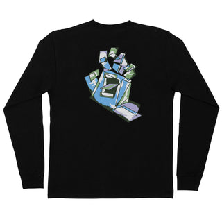 Santa Cruz Skateboards Longsleeve Shirt Screaming Scratched Hand Black