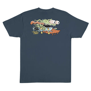 Santa Cruz Skateboards Shirt Meek Scratched Slasher Steel Blue