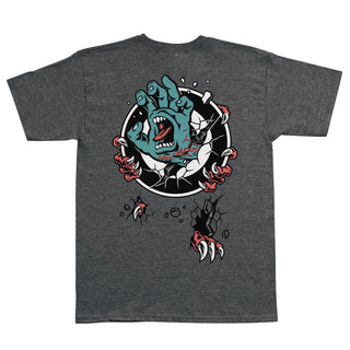 Santa Cruz Skateboards Shirt Roskopp Screaming Target Dark Heather