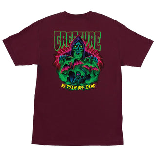 Creature Skateboards Shirt Hellbound Maroon