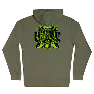 Creature Skateboard Sweatshirts Crete-Ture DIY Zip Army