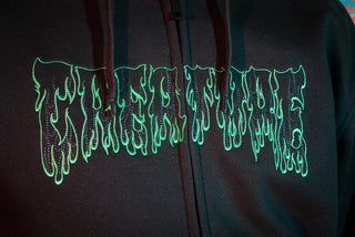 Creature Skateboards Hoody Hesher Flame Zip Black