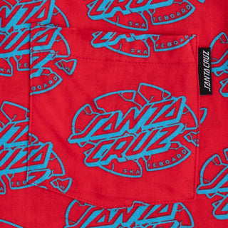 Santa Cruz Shirt Broken Dot Party Top Cardinal/Blue