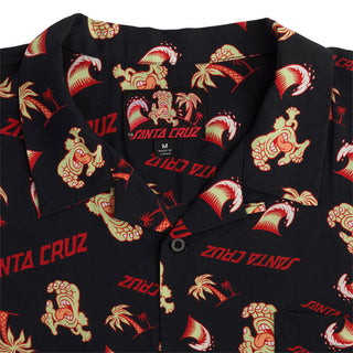 Santa Cruz Skateboards Shirt Beach Bum Hand Party Top Black