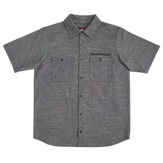 Independent Trucks Skateboard Shirt Groundwork Work Top Black Chambray