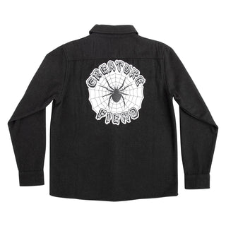 Creature Skateboard Longsleeve Web Longsleeve Flannel Black Heather