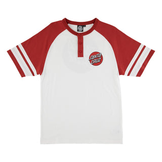 Santa Cruz Skateboards Shirt Cruz Bond Henly Top White/Red
