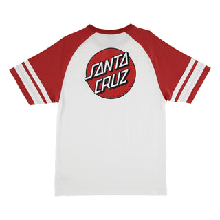 Santa Cruz Skateboards Shirt Cruz Bond Henly Top White/Red