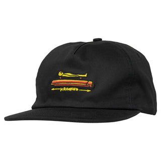 Krooked Skateboards Hat Koffin Snapback Black
