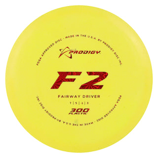 Prodigy Disc Golf 300 F2 Fairway Driver 7/5/-1/3 Yellow/Red 171 grams