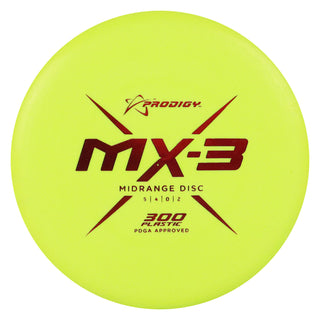 Prodigy Disc Golf 300 MX-3 Midrange 5/4/0/2 Yellow/Red 178 grams