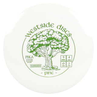 Westside Disc Golf Tournament Pine Midrange Disc 5/4/0/2 White/Green 178 grams