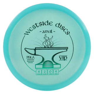 Westside Disc Golf VIP Anvil Midrange 4/2/0/4 Blue/Green 176 grams