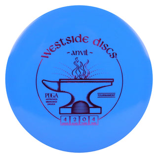Westside Disc Golf Tournament Anvil Midrange 4/2/0/4 Blue/Purple 175 grams
