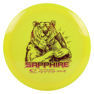 Latitude 64 Disc Golf Opto Air Sapphire Distance Driver 10/6/-2/1.5 Yellow/Magenta 157 grams