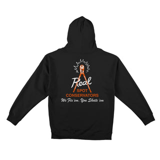 Real Skateboards Hoody Spot Conservators Pullover Black/White/Orange