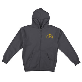 Anti Hero Skateboards Hoody Rock Dove Embroidered Zip Charcoal/Gold