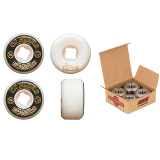 OJ Skateboard Wheels and Independent Bearings Combo 54mm Nomads 95A