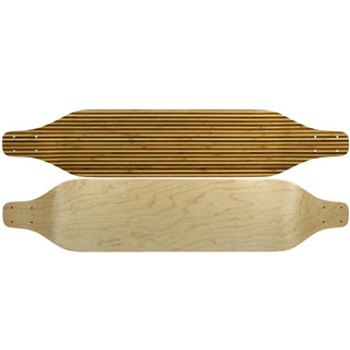 Longboard Moose Drop Down Deck 8" x 40" Zebra Bamboo