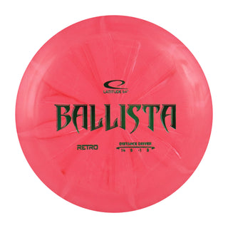 Latitude 64 Disc Golf Distance Driver Retro Burst Ballista 14/5/-1/3 Red/Green 175 grams