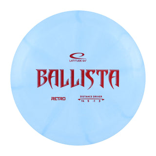 Latitude 64 Disc Golf Distance Driver Retro Burst Ballista 14/5/-1/3 Light Blue/Red 175 grams