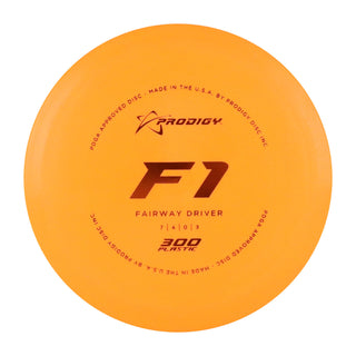 Prodigy Disc Golf 300 F1 Fairway Driver 7/4/0/3 Orange/Copper 172 grams