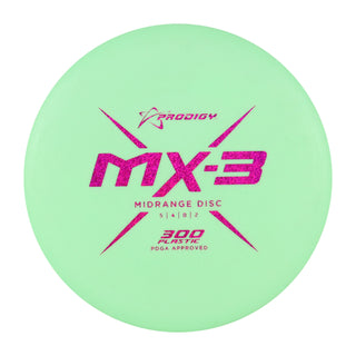 Prodigy Disc Golf 300 MX-3 Midrange 5/4/0/2 Green/Magenta Dots 177 grams
