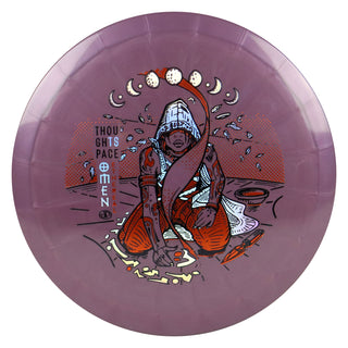 Thought Space Disc Golf Ethereal Omen Fairway Driver 9/4/0/4 Dark Pink/Orange Holo 175 grams