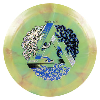 Thought Space Disc Golf Nebula Ethereal Synapse Distance Driver 12/5/0/3 Gold Green/Navy Holo 173 grams