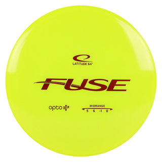 Latitude 64 Disc Golf Opto Air Fuse Midrange 5/6/-1/0 Yellow/Red 158 grams