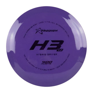 Prodigy Disc Golf 400 H3V2 Distance Driver 11/5/-1/2 Purple/Purple 174 grams