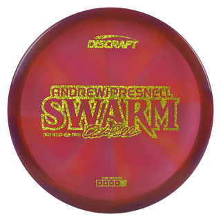 Discraft Disc Golf Andrew Presnell 2025 Tour Series Z Swirl Swarm Midrange 5/3/0/4 Plum/Green Shimmer 177-180g