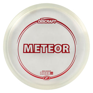 Discraft Disc Golf Z Line Meteor Midrange Disc 5/5/-3/1 Clear/Red 173-174g