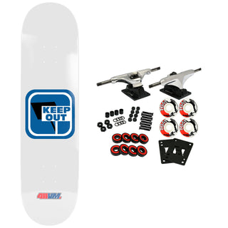 411VM Heritage Skateboard Complete Private Property Icon White 9.0" x 32.1"