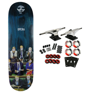 Opera Rider Stock Skateboard Complete Ben Patterson Bureaucracy Blue 8.5" x 32"