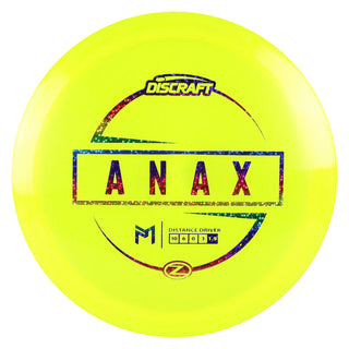 Discraft Disc Golf Paul McBeth Z Line Anax Distance Driver 10/6/0/3 Yellow/Rainbow Stars 170-172 grams