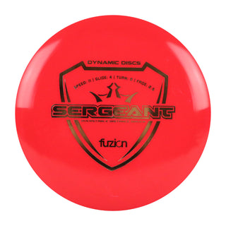 Dynamic Disc Golf Fuzion Sergeant Distance Driver 11/4/0/2.5 Red/Gold 174 grams