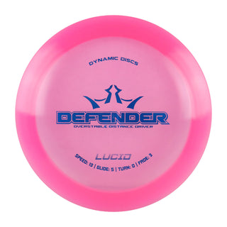 Dynamic Disc Golf Lucid Defender Distance Driver 13/5/0/3 Pink/Blue 174 grams