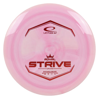 Latitude 64 Disc Golf Royal Grand Strive Distance Driver 13/5/-1/3 Light Red/Red 175 grams