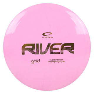 Latitude 64 Disc Golf Gold River Fairway Driver 7/7/-1/1 Pink/Gold 170 grams
